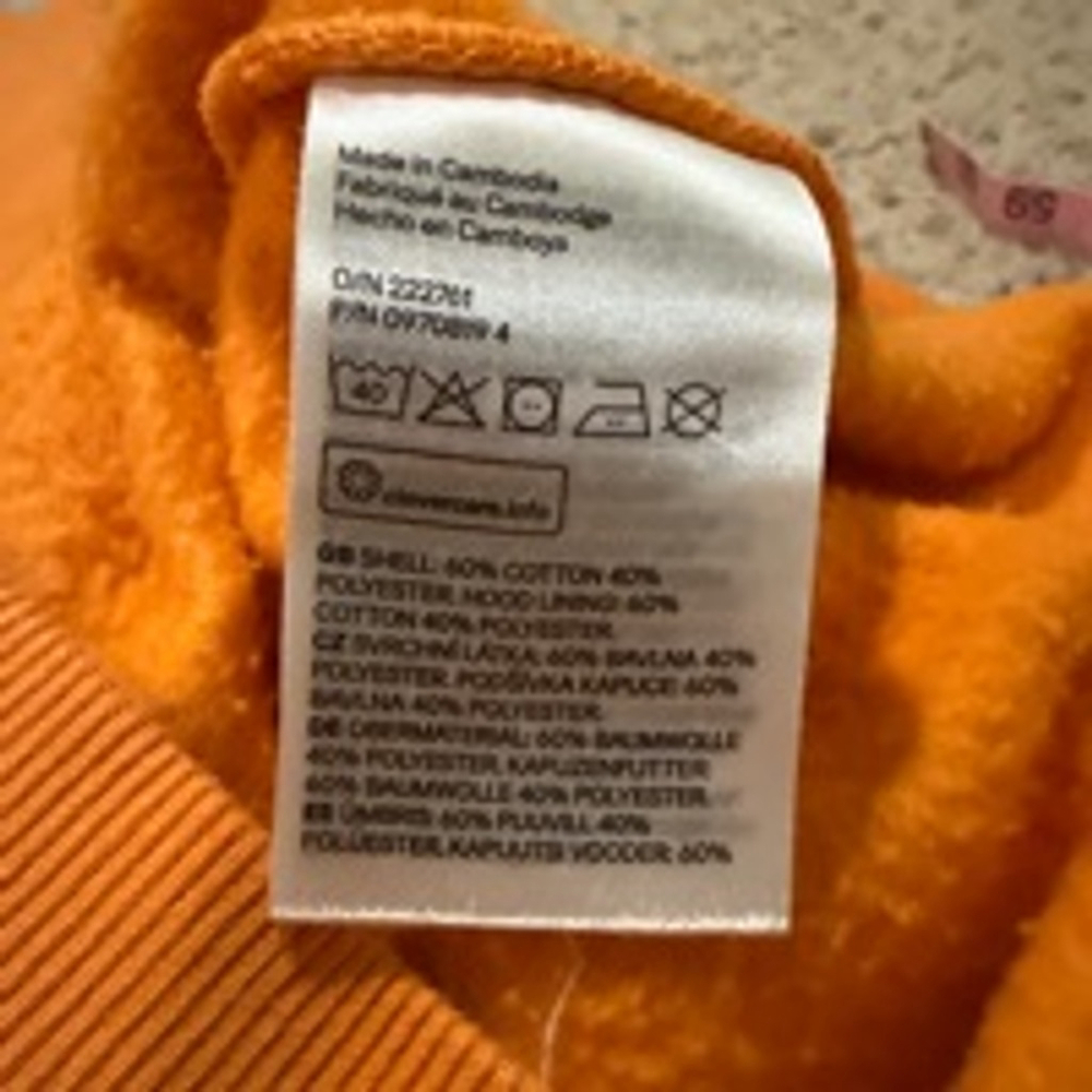 Men's H&M Orange Hoodie Size M - Picture 5 of 5